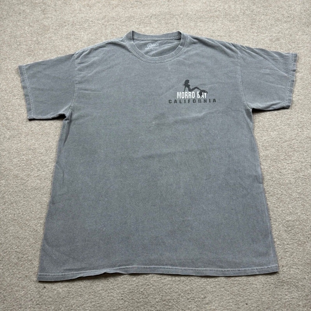Blue 84 T Shirt Mens Size L Gray Morro Bay Logo Casual Short Sleeve Crew… - Picture 3 of 8